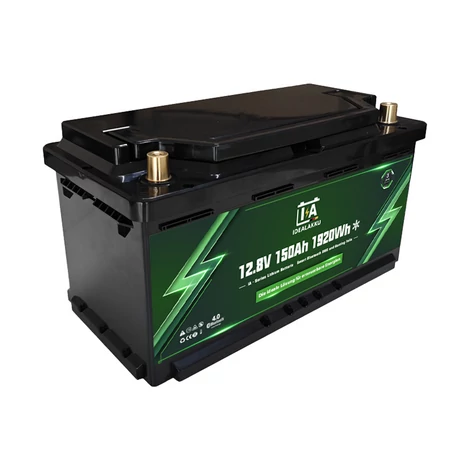 Idealakku IA sorozatú LiFePO4 akkumulátor 12V 150Ah lakókocsi ülés alatti akkumulátor intelligens BMS-sel, Bluetooth-tal és fűtéssel