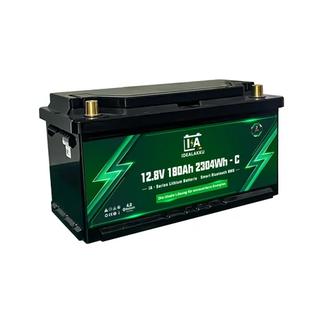 Idealakku IA sorozatú LiFePO4 akkumulátor 12V 180Ah CAN lakókocsi ülés alatti akkumulátor intelligens BMS-sel és Bluetooth-szal