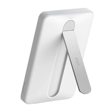 ESR Qi2 MagSlim 5000 mAh magnetická powerbanka so stojanom (biela)