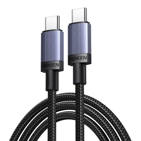 Ugreen L528 USB-C-USB-C kábel, 100 W, 1m (sivá)