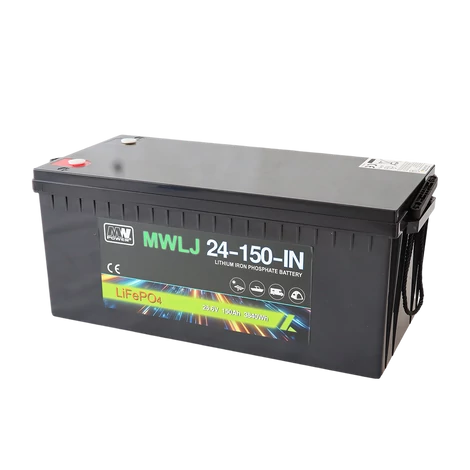 MPLPower 24V 150Ah LiFePo4 akkumulátor beépített Bluetooth-szal a monitorozáshoz