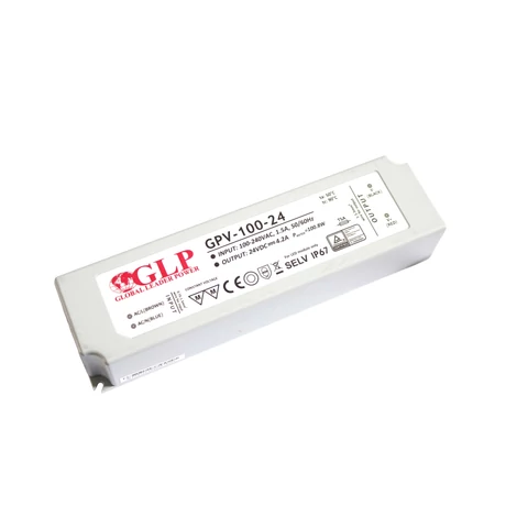 GLP GPV-100-15, GLP tápegység GPV sorozat 15V/6,7A, CV, IP67 műanyag ház
