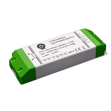 Napájací zdroj POS FTPC250V24, ovládač POS LED 24V/10,4A CV, v plastovej krabičke