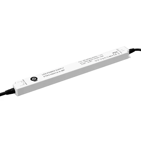 Napájací zdroj POS FTPC100V12-S-WP, ovládač POS LED 12V/8,33A CV, tenké plastové puzdro IP66