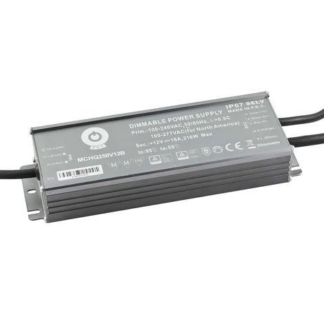 Napájací zdroj POS MCHQ250V24B-SC, LED ovládač 24V/10,4A STMIEVATEĽNÝ 3 W 1 strieborné puzdro