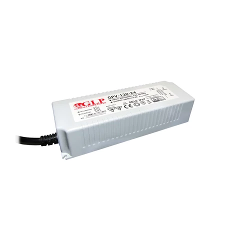GLP GPV-120-24, GLP tápegység GPV sorozat 24V/5A, CV, nem PFC, IP67, műanyag ház