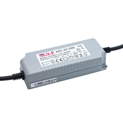 Napájací zdroj GLP AGC-25-500, GLP: 500mA/25-50VDC pod napätím, CC, IP40, plastové puzdro