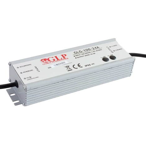 Napájací zdroj GLP GLG-100-24A, GLP LED ovládač s konštantným napätím PFC 100W, IP65, 24V/4,2A