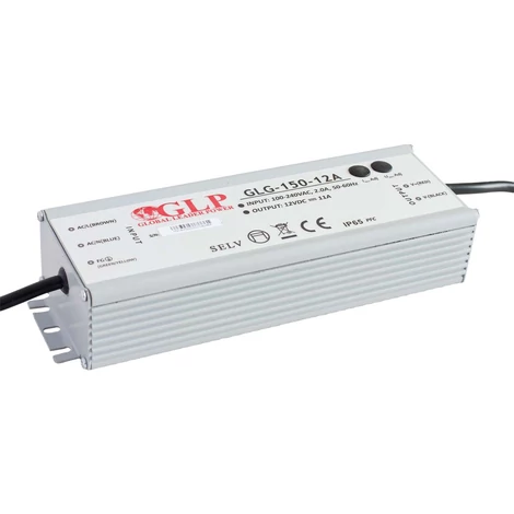 Napájací zdroj GLP GLG-150-12A, GLP LED ovládač s konštantným napätím, PFC 150W, IP65, 12V/12,5A