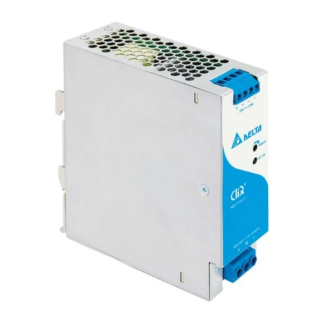 Napájací zdroj DELTA DRP-24V100W1NN, montáž na DIN lištu Delta 24V/3,8A, CLIQ II, NEC trieda 2, vysoká účinnosť