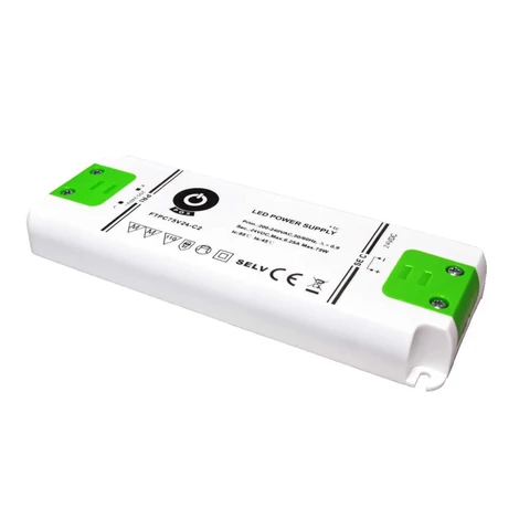 Napájací zdroj POS FTPC75V24-C2, ovládač POS LED 24V/3,12A CV, kompaktné plastové puzdro, ultratenký 160 x 58 x 18 mm