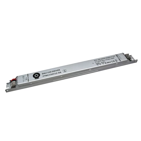 Napájací zdroj POS FTMC150V12-DA, LED žiarovka 12V/11A 132W CV DALI so stmievaním tlačidlom, lineárne kovové puzdro