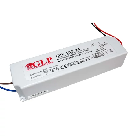 GLP GPV-100-24, GLP tápegység GPV sorozat 24V/4,2A, CV, nem PFC, IP67 műanyag ház