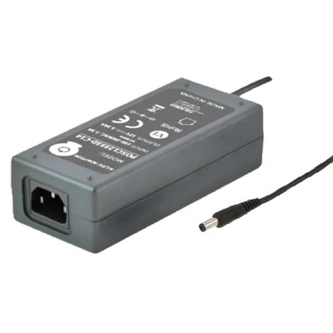 Tápegység POS POSC12333D-C14, 12V/3.34A/40W, asztali, AC: IEC C14. DC csatlakozó 2.1x5.5mm