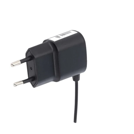 Tápegység POS POS05055A, POS05055A, 5V/0.55A/2.75W fekete, adapter, AC:CEE7/16. DC csatlakozó: 2.1/5.5 (+)