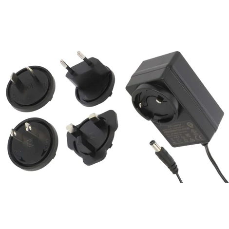 Napájací zdroj POS POSSB12100A-E1/U1/U2/A3, POS(B) 12V/1A/12W, horizontálny adaptér, AC: EU/US/UK/AU. DC: 2.1/5.5 (+)