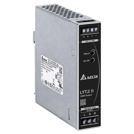 Tápegység DELTA DRL-12V120W1EN, Delta DIN sínre szerelhető 12V/10A, LYTE II