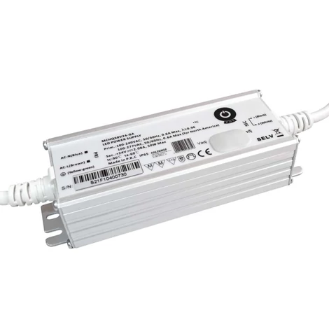 Napájací zdroj POS MCHQ50V24-GA, LED ovládač 24V/2,08A 50W CV, kovové puzdro, PFC, univerzálny AC vstup (max. 305VAC), nastaviteľný Uo/Io