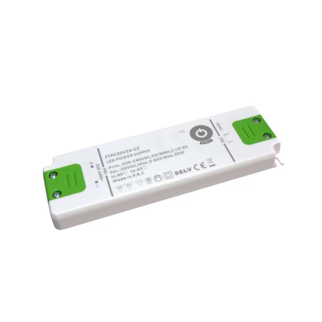 Napájací zdroj POS FTPC20V24-C2, ovládač POS LED 24V/0,83A CV, kompaktné plastové puzdro, séria SSVF