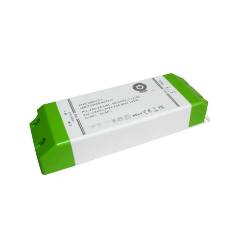 Tápegység POS FTPC150V12-L, POS LED meghajtó 12V/11A (132W) CV, kompakt műanyag ház, SSVL sorozat