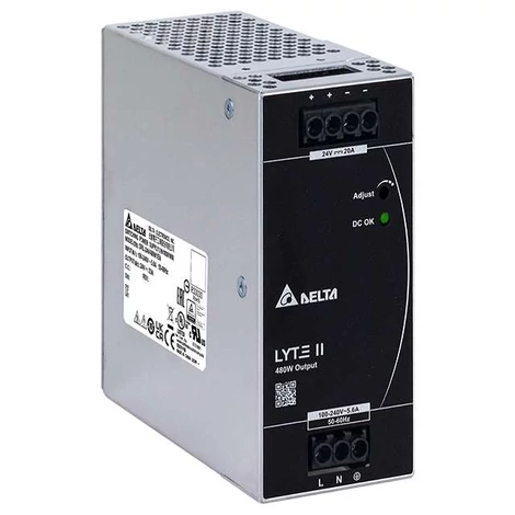 Power supply DELTA DRL-24V480W1EN, Delta DIN rail mountable 24V/20A LYTE II Power supply DELTA DRL-24V480W1EN, Delta DIN rail mountable 24V/20A LYTE II