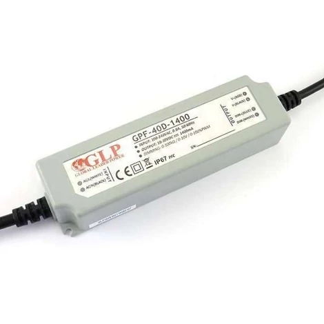 Napájací zdroj GLP GPF-40D-1400, ovládač GLP LED, konštantný prúd, 40 W, 1400 mA/18–30 VDC, IP67, stmievanie 3 v 1