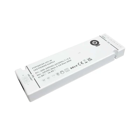 Napájací zdroj POS FTPC60V24-VFC-W, ovládač POS LED 24V/2,5A vstupná pätica C8; výstup: konektory; vstavané konektory, zástrčka L814/L816...