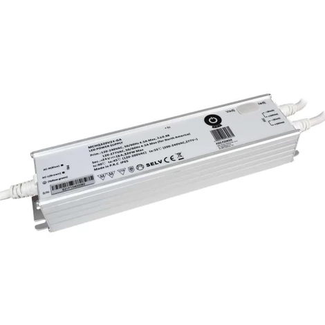 Napájací zdroj POS MCHQ320V24-GA, LED ovládač 24V/13,3A 320W CV, kovové puzdro, PFC, univerzálny AC vstup (max. 305VAC), nastaviteľné Uo/Io