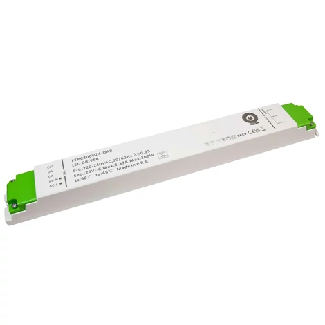 Napájací zdroj POS FTPC200V24-DA8, ovládač POS LED 24V/8,3A CV DALI 8 typ CCT, so stmievaním tlačidlovým tlačidlom, plastové puzdro