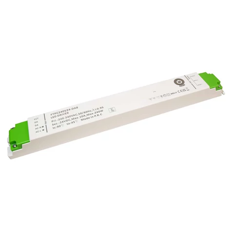 Napájací zdroj POS FTPC240V24-DA8, ovládač POS LED 24V/10A CV DALI 8 typ CCT, so stmievaním tlačidlovým tlačidlom, plastové puzdro