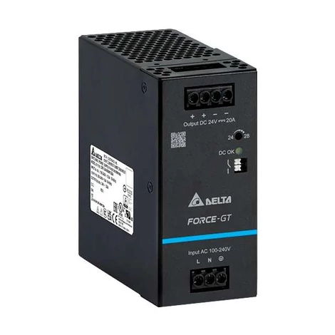 Power supply DELTA DRF-48V480W1GBA, Delta DIN rail mountable 48V/10A, FORCE-GT, high efficiency, high power density Power supply DELTA DRF-48V480W1GBA, Delta DIN rail mountable 48V/10A, FORCE-GT, high efficiency, high power density