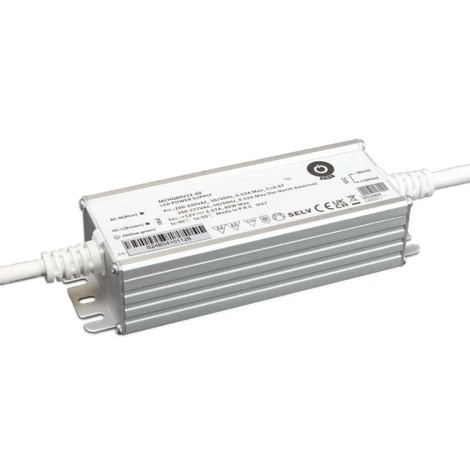 Napájací zdroj POS MCHQ80V12-GE, LED ovládač 12V/6,67A 80W CV, kovové puzdro, PFC, EU AC vstup (180-305VAC), IP67, nenastaviteľný