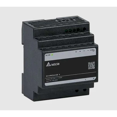 Napájací zdroj DELTA DRC-48V100W1RZ, montáž na DIN lištu Delta 48V/1,92A, chróm II