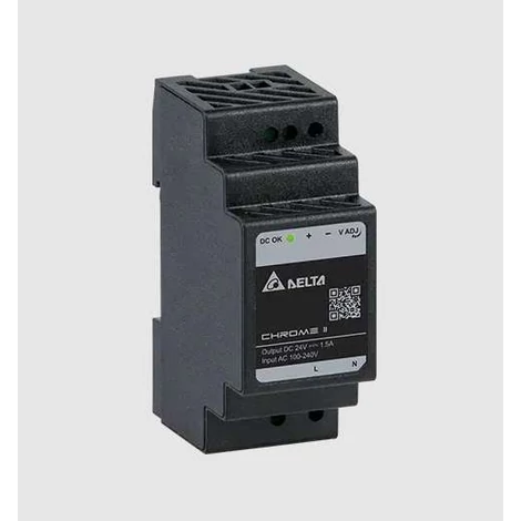 Tápegység DELTA DRC-24V030W1RZ, Delta DIN sínre szerelhető 24V/1,5A, króm II