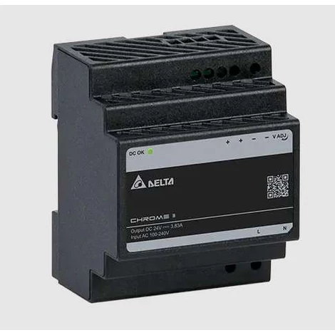 Tápegység DELTA DRC-24V100W1RZ, Delta DIN sínre szerelhető 24V/3,83A, króm II