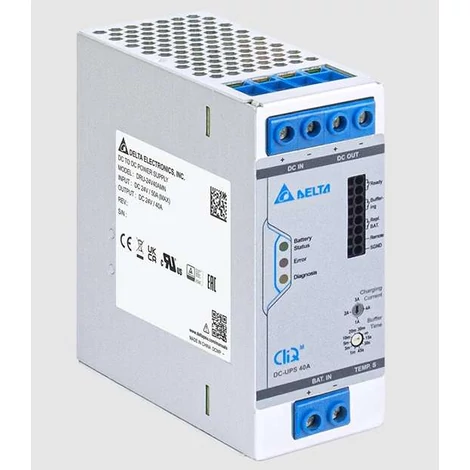 Power supply DELTA DRU-24V40AMN, Delta DIN rail mount, CLIQ M, DC UPS battery charger 40A Power supply DELTA DRU-24V40AMN, Delta DIN rail mount, CLIQ M, DC UPS battery charger 40A