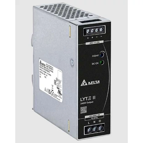 Tápegység DELTA DRL-48V240W1EN, Delta DIN sínre szerelhető 48V/5A, LYTE II