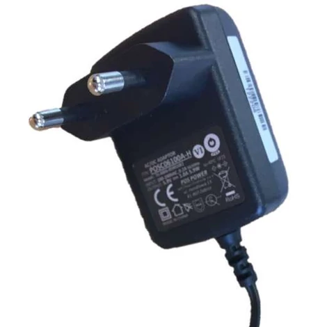 Tápegység POS POS09100A-H, POS09100A Adapter 9V/1A/9W, fekete, vízszintes, DC csatlakozó 2.1x5.5mm