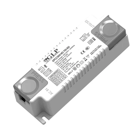 Tápegység GLP GPCC36W-MC-700-850, LED-meghajtó 36 W CC módban, 9~42V DC, többáramú DIP kapcsoló 700-850mA