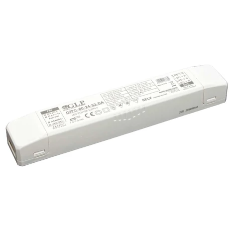 Napájací zdroj GLP GTPC-80-24-S2-DA, GLP CV 24V 80W gen2. Plastové puzdro, stmievanie DALI II a tlačidlové ovládanie, SELV LED driver.