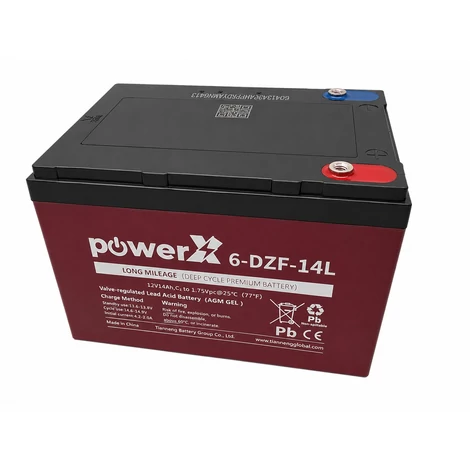 PowerX 12V 14Ah acumulator ciclic cu gel de înaltă performanță pentru biciclete electrice 6-DZF-14L 6-DZM-14