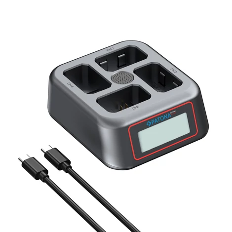 PATONA Platinum USB-C PD QC 4-slotos Gyors Töltő Sony NP-FW50-hez