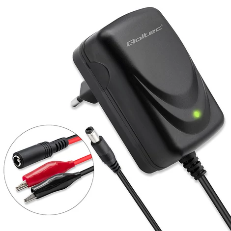 Qoltec Automatická nabíjačka batérií pre AGM GEL STD 12V | 1.5A | Nabíjačka s LED indikátorom