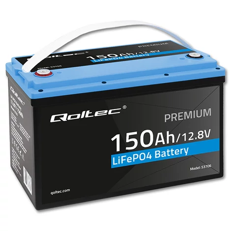 LiFePO4 lítium-železofosfátová batéria Qoltec | 12,8V | 150Ah | 1920Wh | BMS