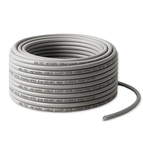 Qoltec UTP Patchcord kábel | Réz Cu | CAT6 | Nagy sebességű 1Gb/s | LAN | 25m | Szürke