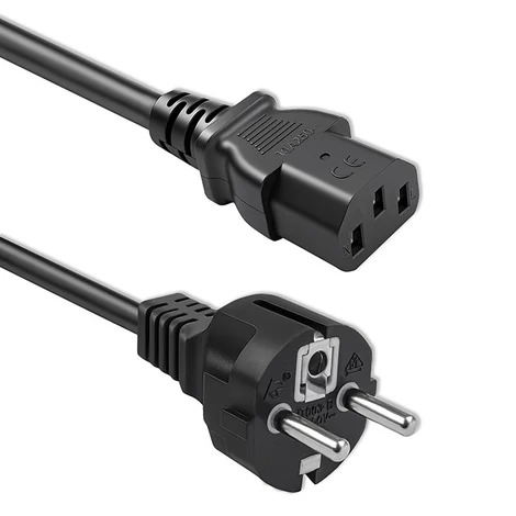 Qoltec Napájací kábel SCHUKO CEE 7/7 (E/F) | IEC C13 | 3x1,00mm² | Čistá meď Cu | 1,5m