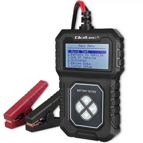 Qoltec Digitálny tester batérií s LCD 12V | AGM | GEL | STD | 30-220AH