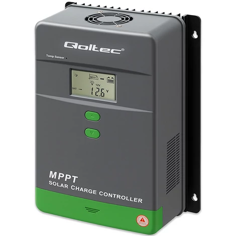 Qoltec MPPT solárny regulátor nabíjania s teplotným senzorom 50A | 12V / 24V | LCD | Bluetooth | APP | GEL | LiFePO4