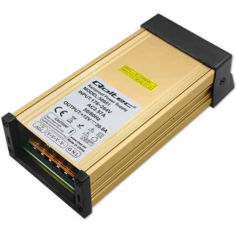 Qoltec LED ovládač IP45 60W | 250V | 20A | Vodotesný