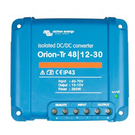 Victron Energy Orion-Tr 48/12-30A (360W) DC/DC konverter; 40-70V / 12V 30A; 360W